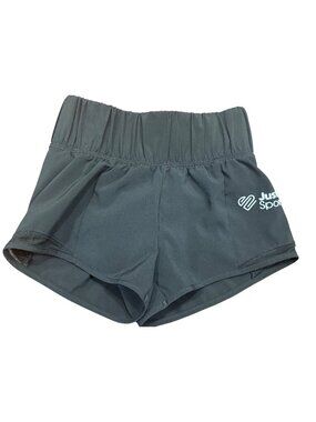 Justice Sport Girls Black Active Shorts‎ Mesh Trim Size XS 5/6 Elastic Waist